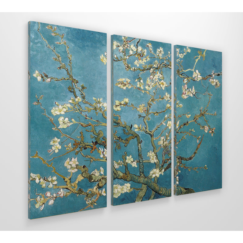 " Almond Blossom " 3 - Pieces, 40" H x 60" W