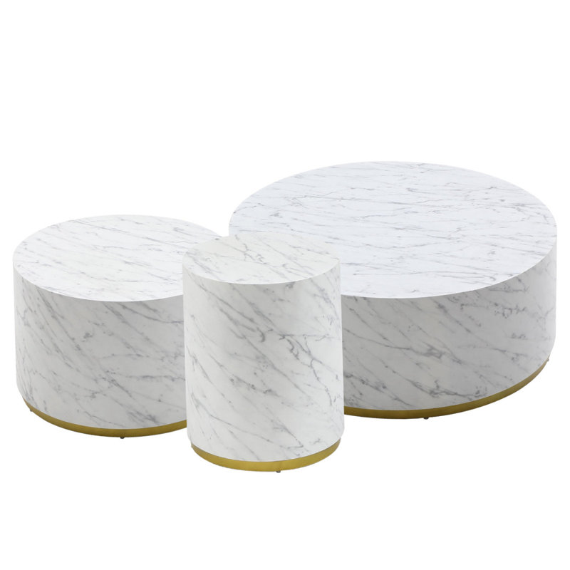 Table de bout ronde Berke 15,75 pouces pour le salon entièrement assemblée