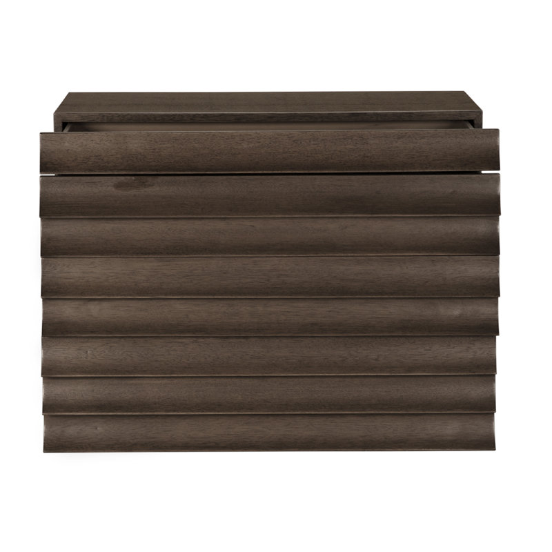 Frederico 40'' W Solid Wood Console Table, Greige Walnut