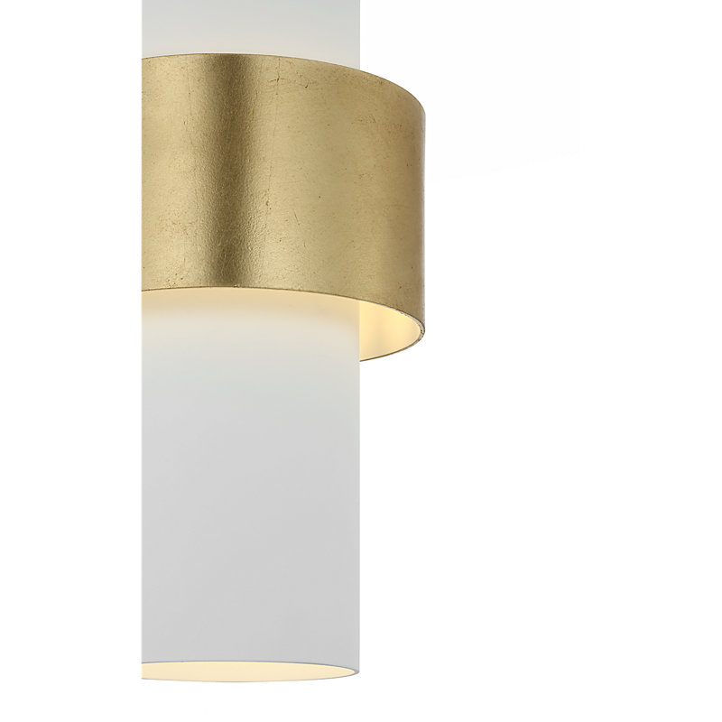 Julie Neill 1 - Light Pendant, Plaster White/Gold, Plaster White