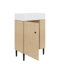 Ensemble de meuble-lavabo sur pied autoportant 21,6 po avec pieds en métal et rangement à droite-1757076281-1757076280