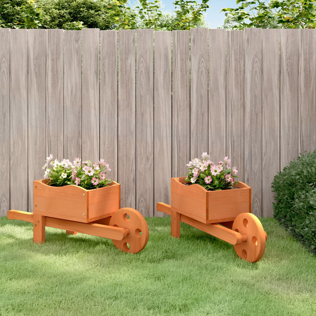 Wheelbarrow Planters 47x15x19 cm Solid Wood Fir