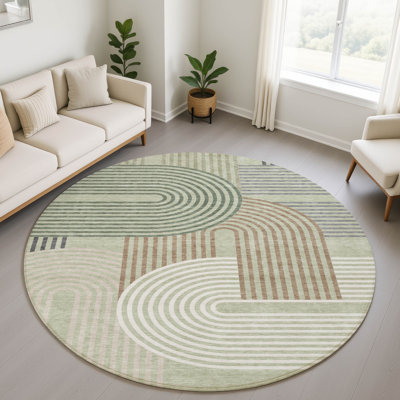 Tapis moderne lavable à la machine de qualité supérieure Mid-Century