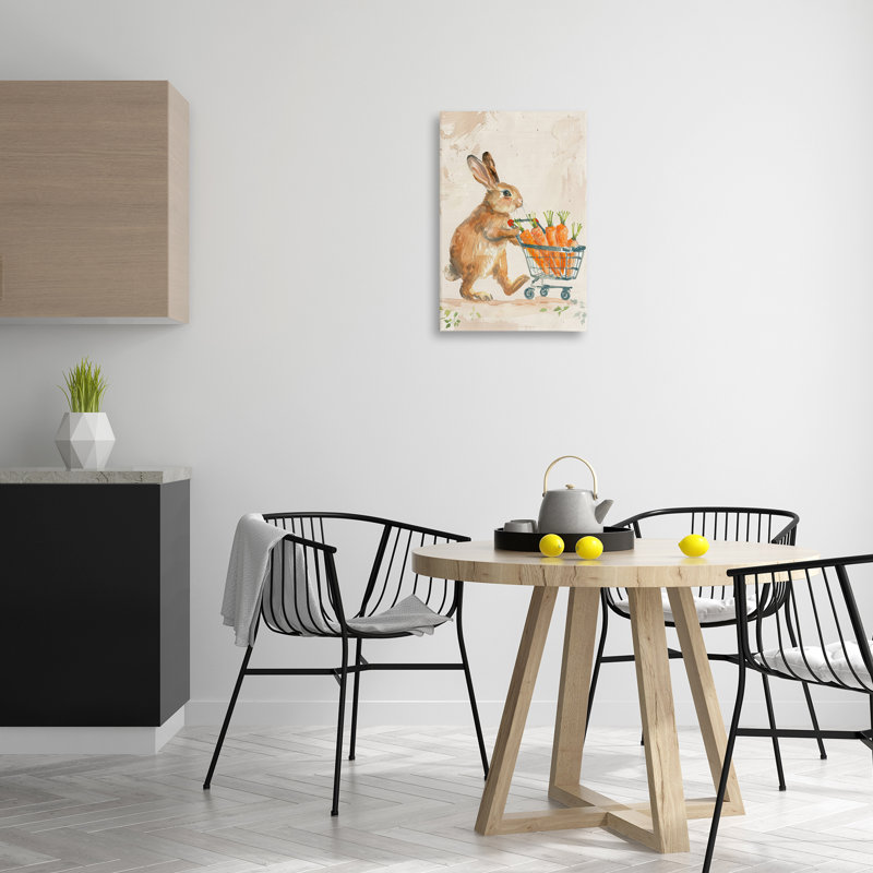 «Carrot Connoisseur Rabbit» par Petals Prints Design, H 24 po x l 16 po