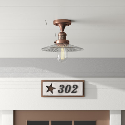 Plafonnier semi-encastré à 1 lumière de 10 po Katalina