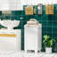 Armoire de rangement pour salle de bain inclinable 31 po, armoire blanche avec foyer à eau