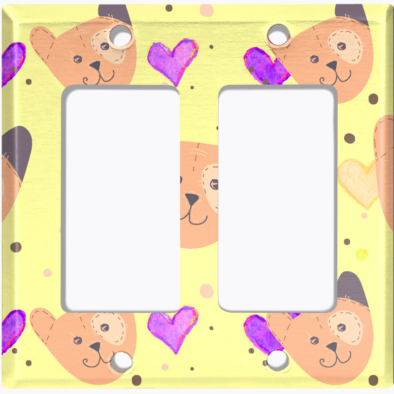 Plaque murale berçante Teddy Bear and Heart