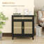 Buffet Boho avec portes en rotin-1920756286
