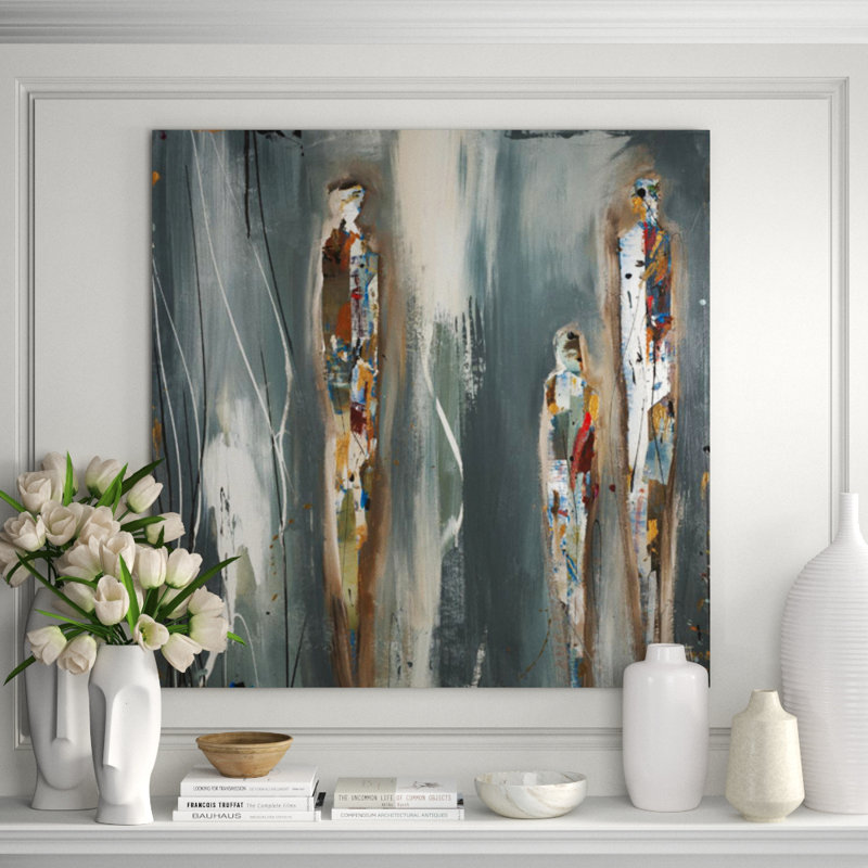 Imprint Trio III Painting, Glass Coat, 24" H x 24" W