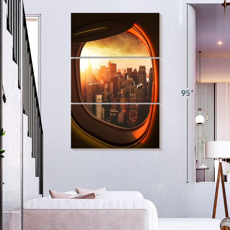 Nicci Manhattan From Plane Window, 38" H x 24" W