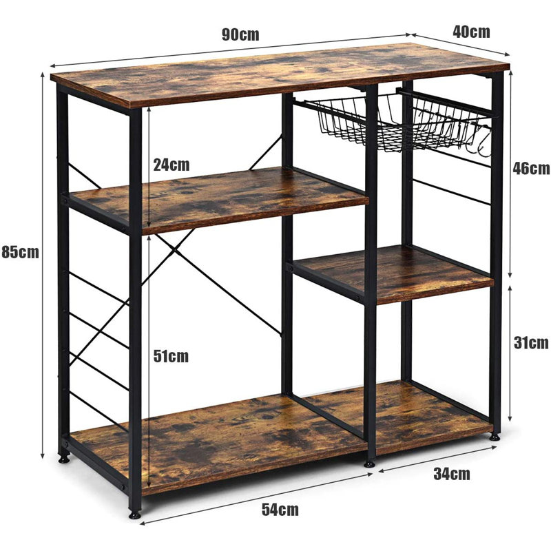 Narmada 90cm W Metal Shelving Unit