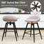  Ensemble de tabourets de bar 25 po 25 po avec 4 repose-pieds et structure en métal gris-1187384267