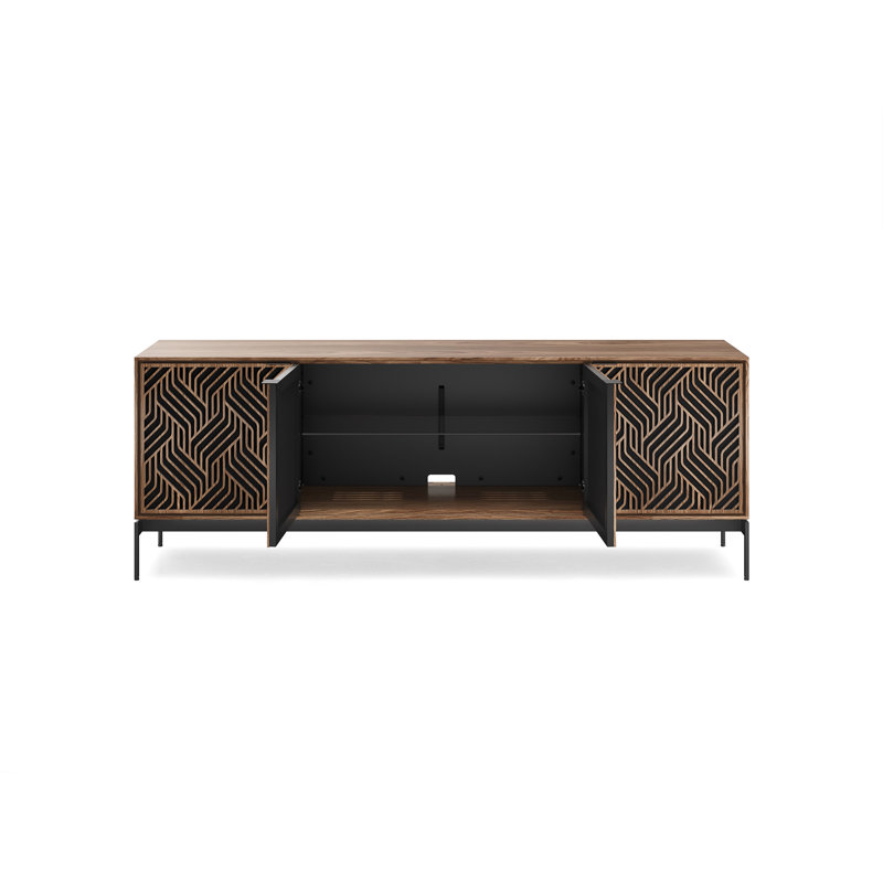 Elements - Cabinet with Console Base - Weave Door, Natural Walnut