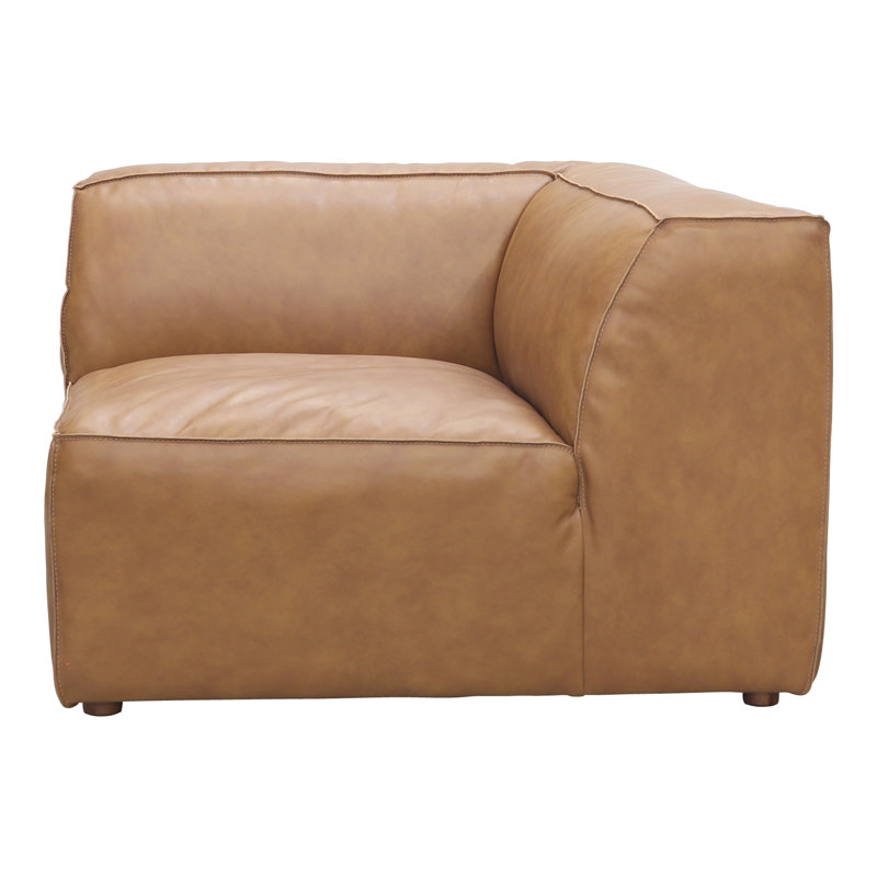 Form Corner Chair Espersso Brown, Tan Top Grain Leather