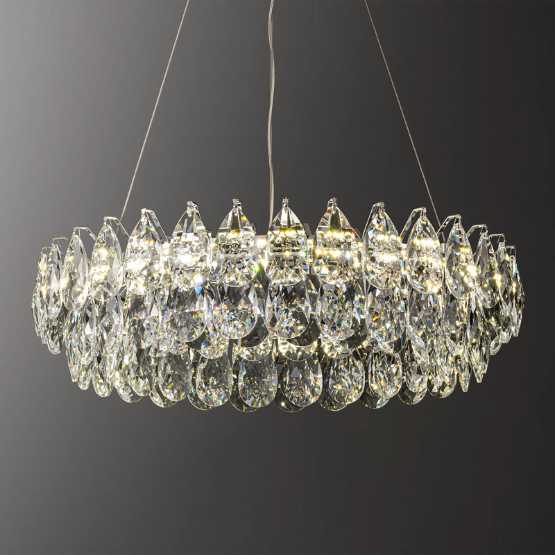 Alissya LED crystal Tiered Ring Chandelier