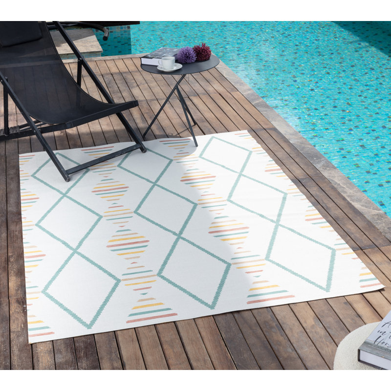 Outdoor Modern Boho Rust Saffron Rug, Rectangle 200 x 275cm