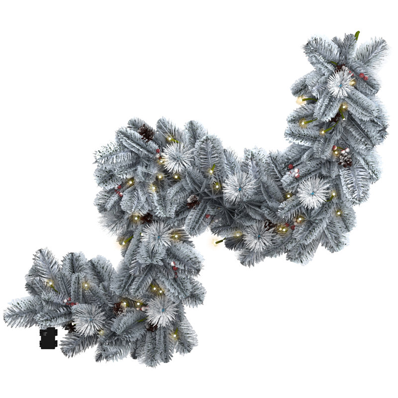 Snowy 180cm Lighted Faux Garland with Lights