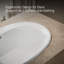 Baignoire encastrée ovale avec surface chauffante-14673389