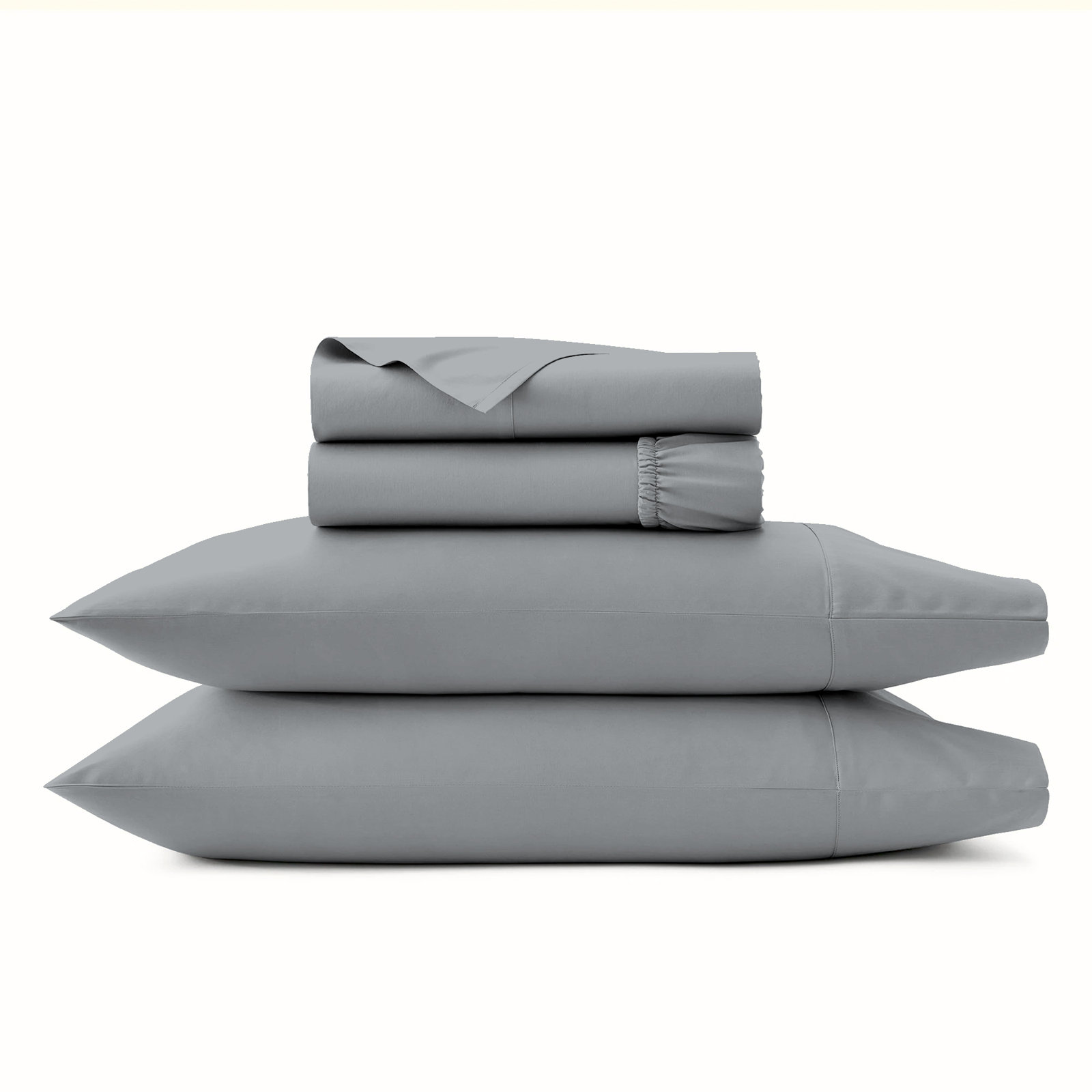 Egyptian Cotton Sheet Set, King, Soft Silver