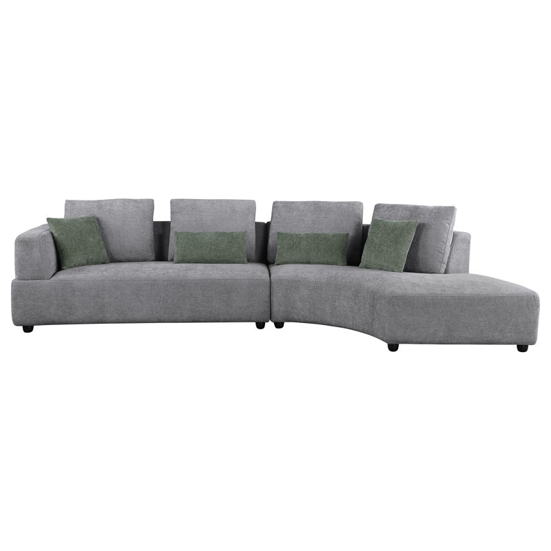 Canapé modulaire rembourré Michiel de 134 po gris