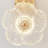 Modern Floral Led Wall Sconce With Dimmable Tri-color Light & Premium Glass Shade