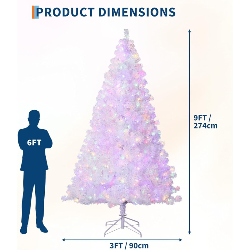 Lighted Artificial Christmas Tree, 3.5' H