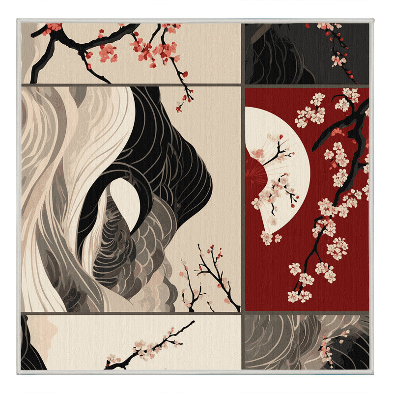 Sunset Blossom Rug, Square 8'