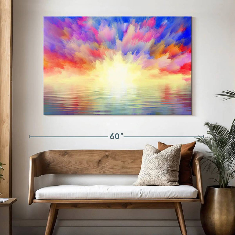 Alvord Ocean Sunrise Burst, H 34 po x l 51 po