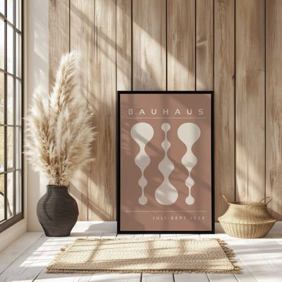 «Midnight Retro Bauhaus», reproduction sur toile encadrée