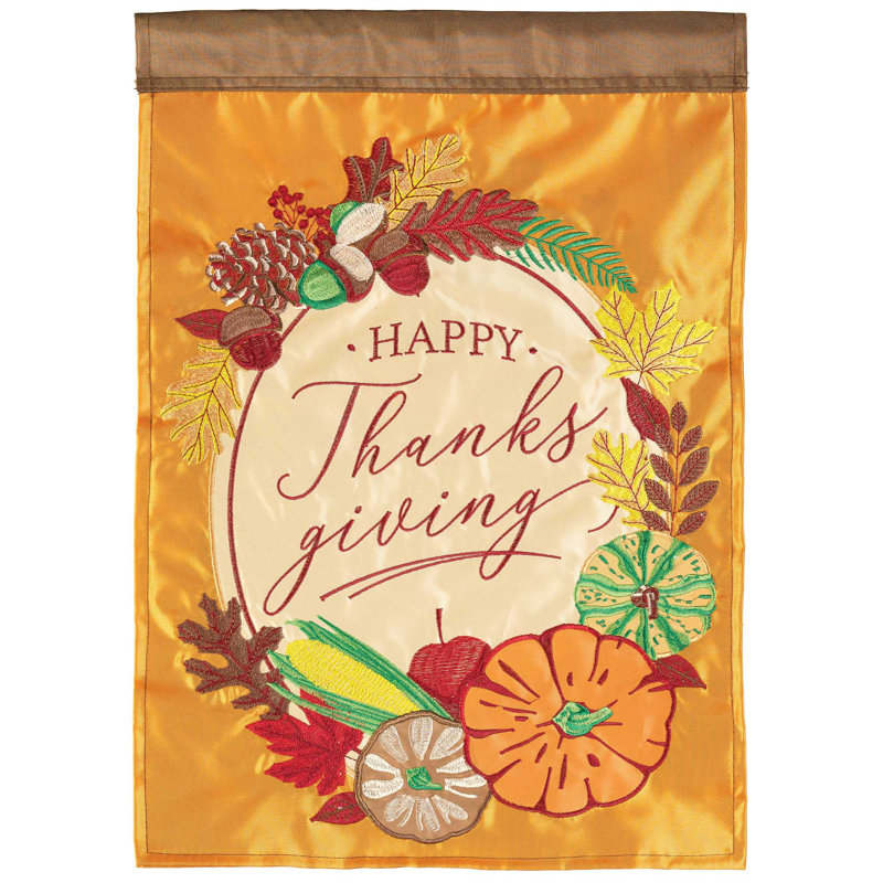 Drapeau de jardin en polyester 42 po x 29 po Ayleene, H 42 po x l 29 po