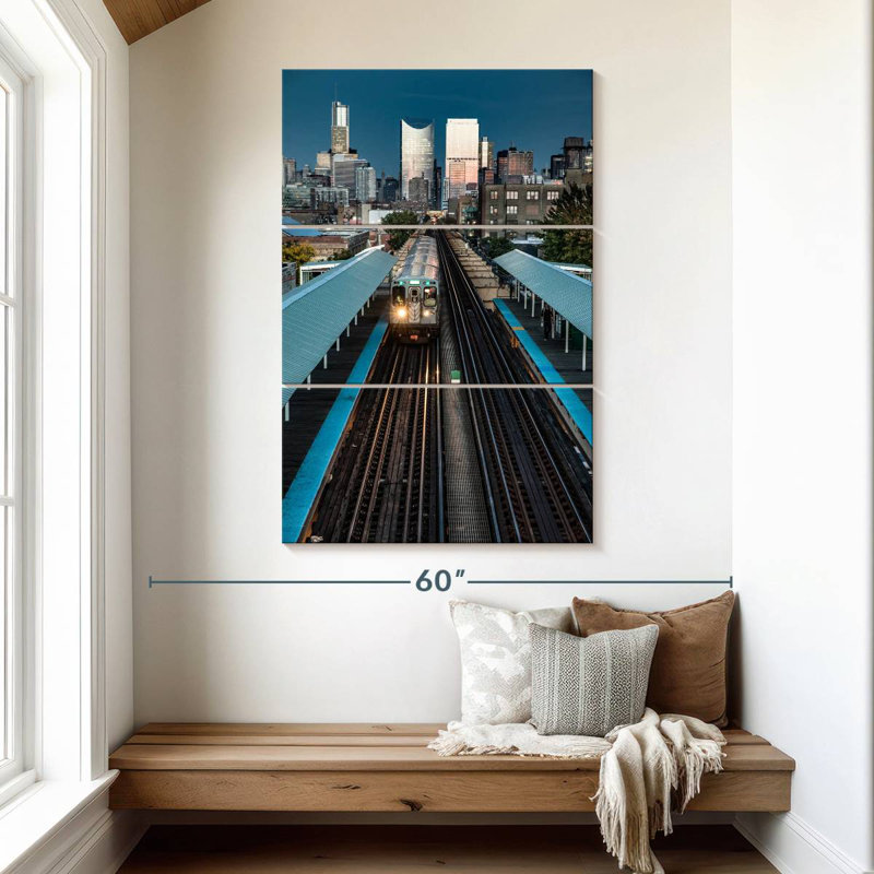 Lilie Chicago Subway Train, H 50 po x l 32 po