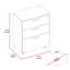 Three Drawer Base Cabinet  With Caster, Lock And Full Extension Rails Fr Garage Storage System Black