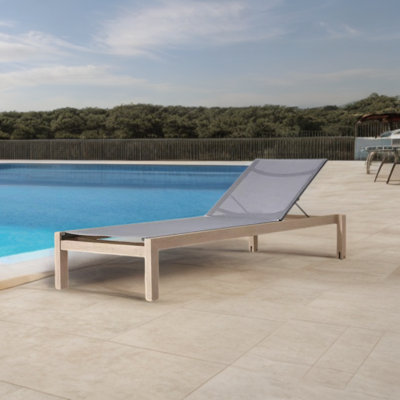 Chaise longue d'extérieur en tissu pour l'extérieur