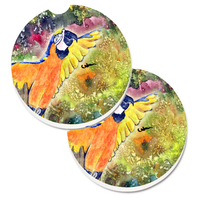Ceramic Round 2 Piece Car Coaster Set