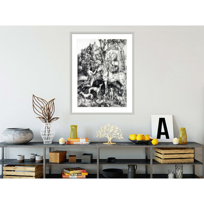 «Saint Eustace» par Albrecht Dürer, impression giclée sur cadre