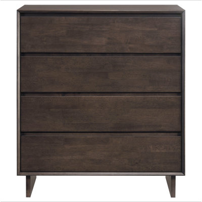 Commode 4 tiroirs brun chaud