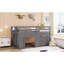 Lit mezzanine simple avec armoire et tablette - Gris (ANCIEN SKU: LP000501AAE)