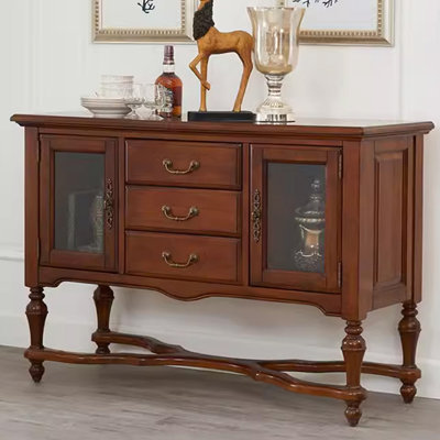 American-Style Solid Wood Feature Cabinet.