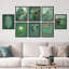 «Green Jungle Plant Ballet European Landscape Vintage Countryside», impression sur papier 8 pièces-92573703-92573705