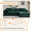 Canapé modulaire réversible de 108 po de largeur sans assemblage requis -673390756