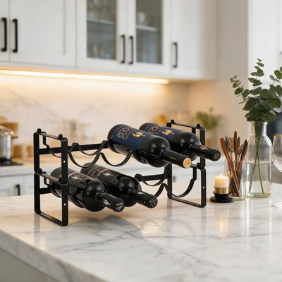 Wine Bottle Rack Black