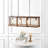 Herlef 4 - Light Brown/Silver Lantern Pendant