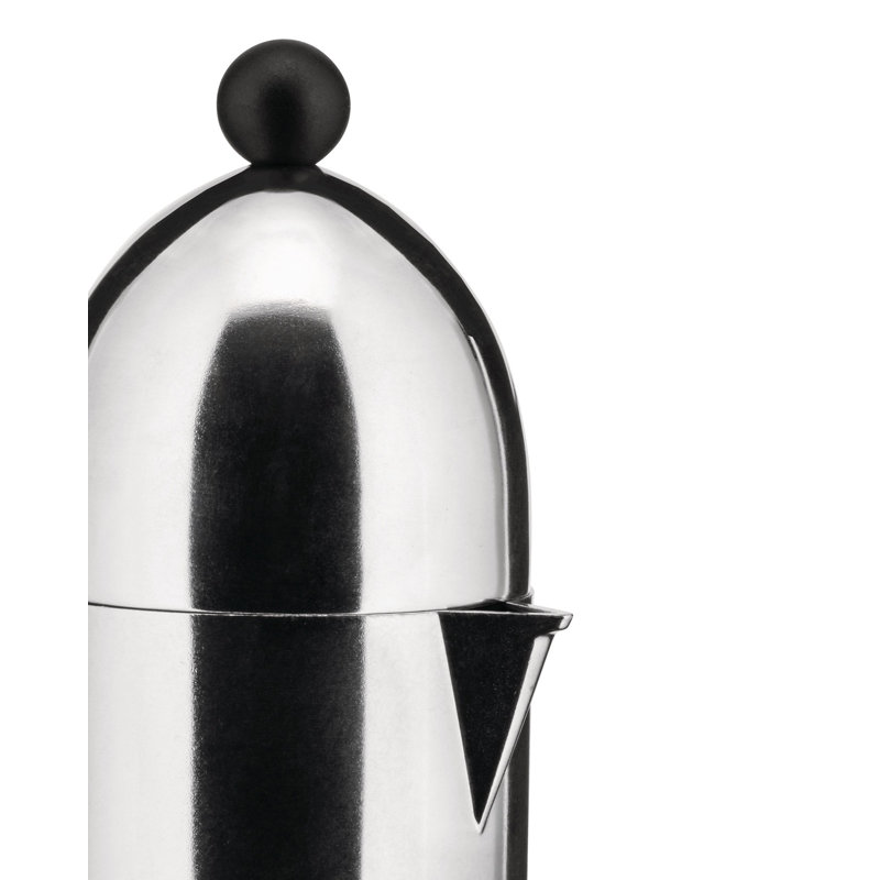 La Cupola Espresso Coffee Maker, Large, Black, Mirror Polished