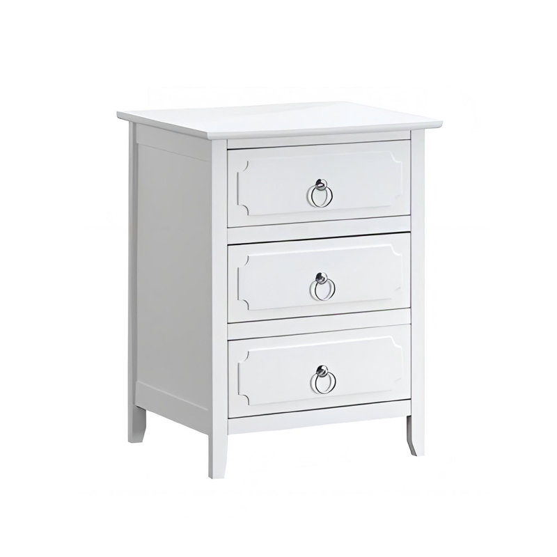 Daniel 3 Drawer Nightstand White