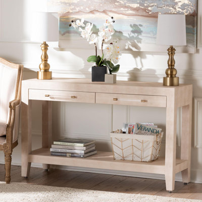Console en faux chagrin Baxton Studio Nira