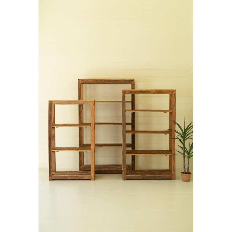 Ensemble de trois étagères en bois recyclé Kalalou