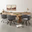Chaises pivotantes en velours capitonné clair de luxe clair - Sièges d'appoint rembourrés en métal moderne-1975104617-1975104619
