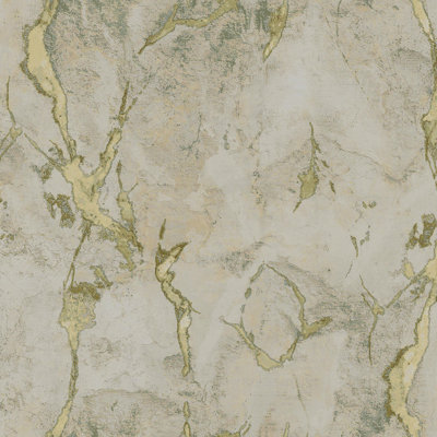 Stratum Italian Design Marmo Design Metallic Texture 33' L x 42" W Wallpaper Roll