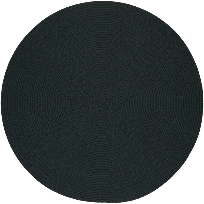 Tapis vert d’intérieur/d’extérieur tressé à la main Smyth, Rond 8 pi
