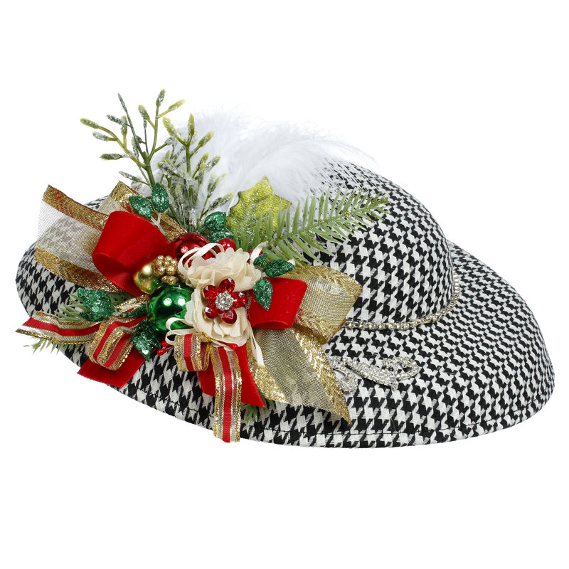 Hat Ornament, Black - 11.5 X 11.5 Inches